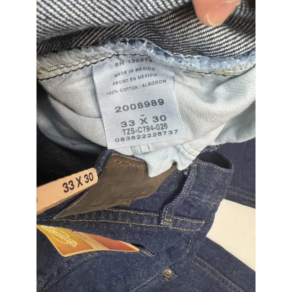 2015 Lee Regular Fit Jeans Straight Leg Men's 33 * 30 Dark Wash Cotton Mexico